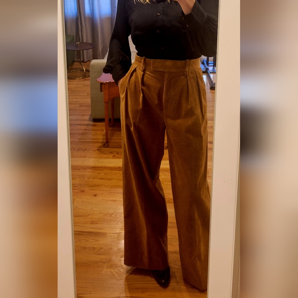 Banana Republic Brown Wide-Leg Trousers